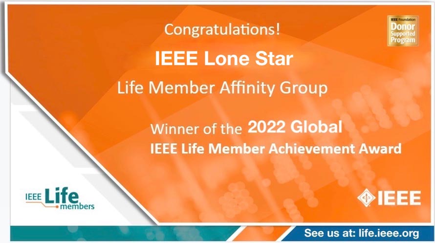 2022 LMAG Award presented to IEEE Lone Star