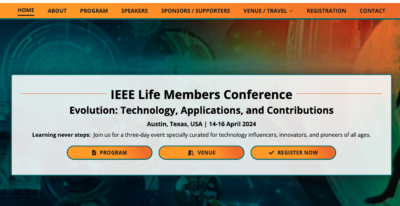 Conference site homepage