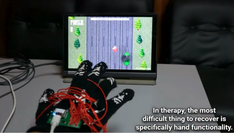 screenshot of Robotic Glove video